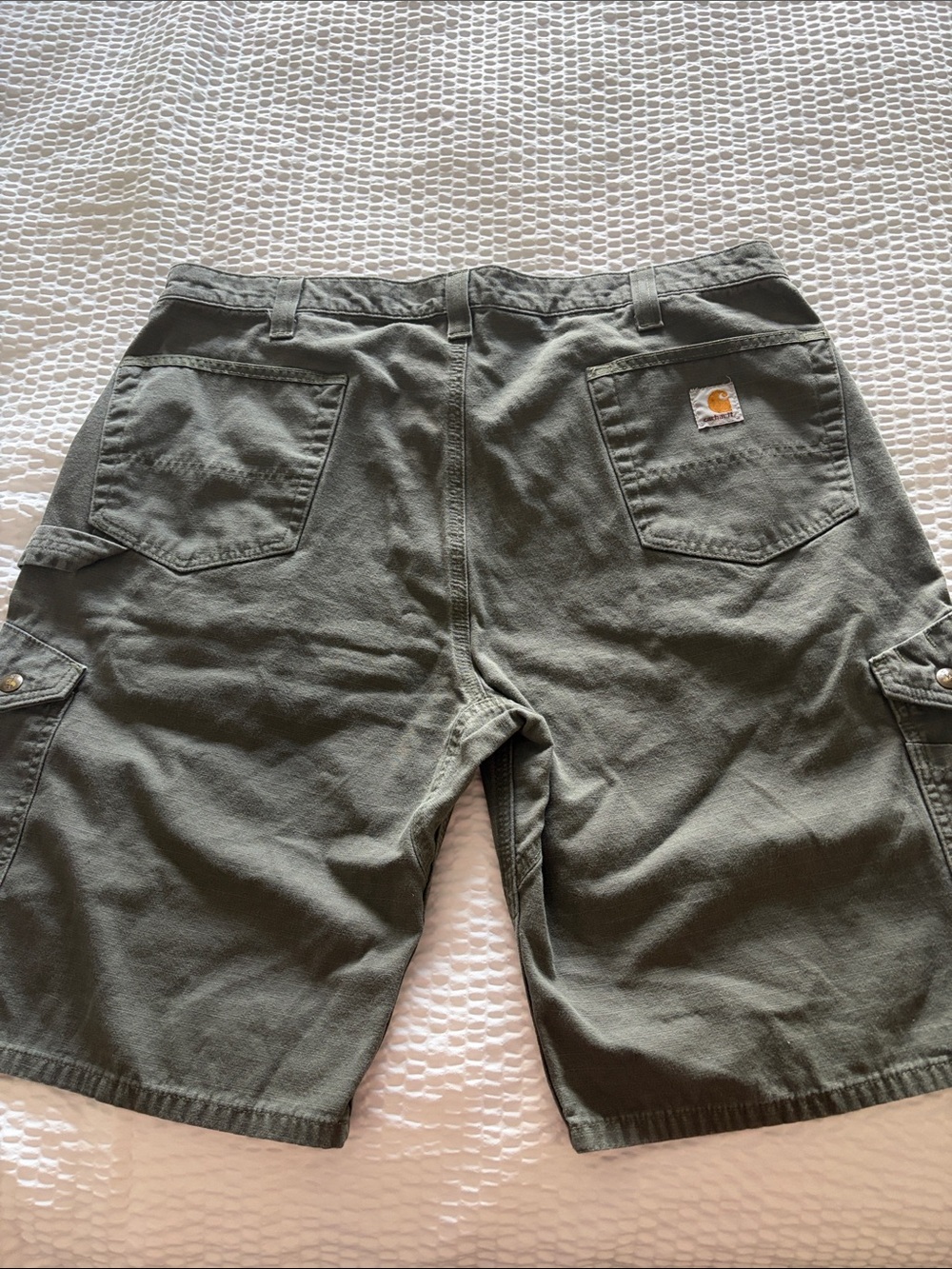 Carhartt Men’s Green Canvas Cargo Pockets Relaxed Fit Size 40